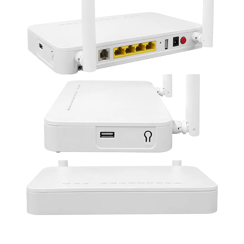 4GE GPON Wifi ONT Modem sides
