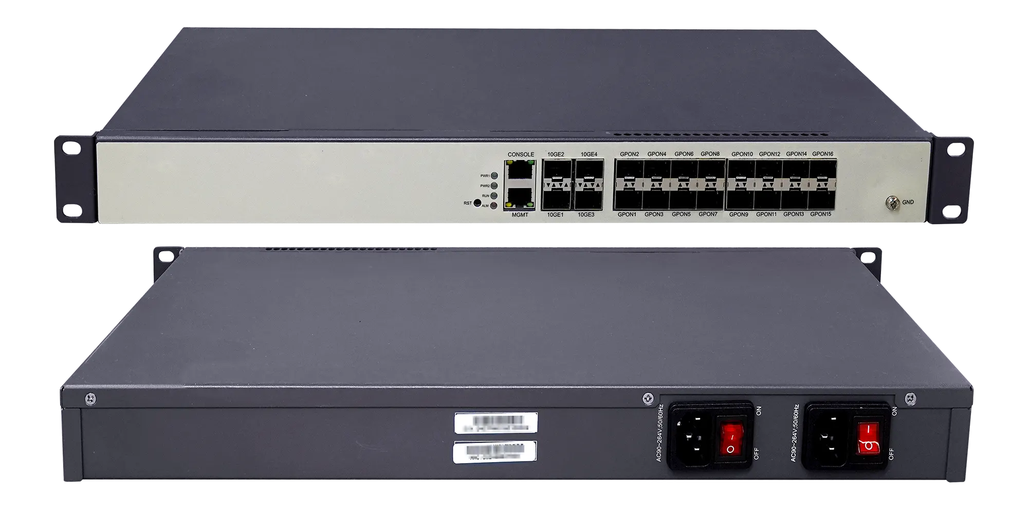 olt gpon 16 ports front and interface